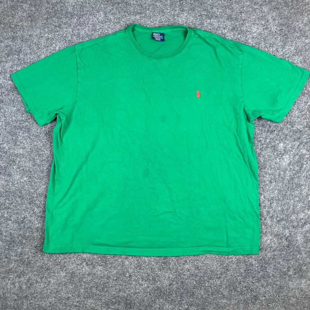 Polo Ralph Lauren T-Shirt Mens Size XXL Green Pony Logo Crewneck Cotton